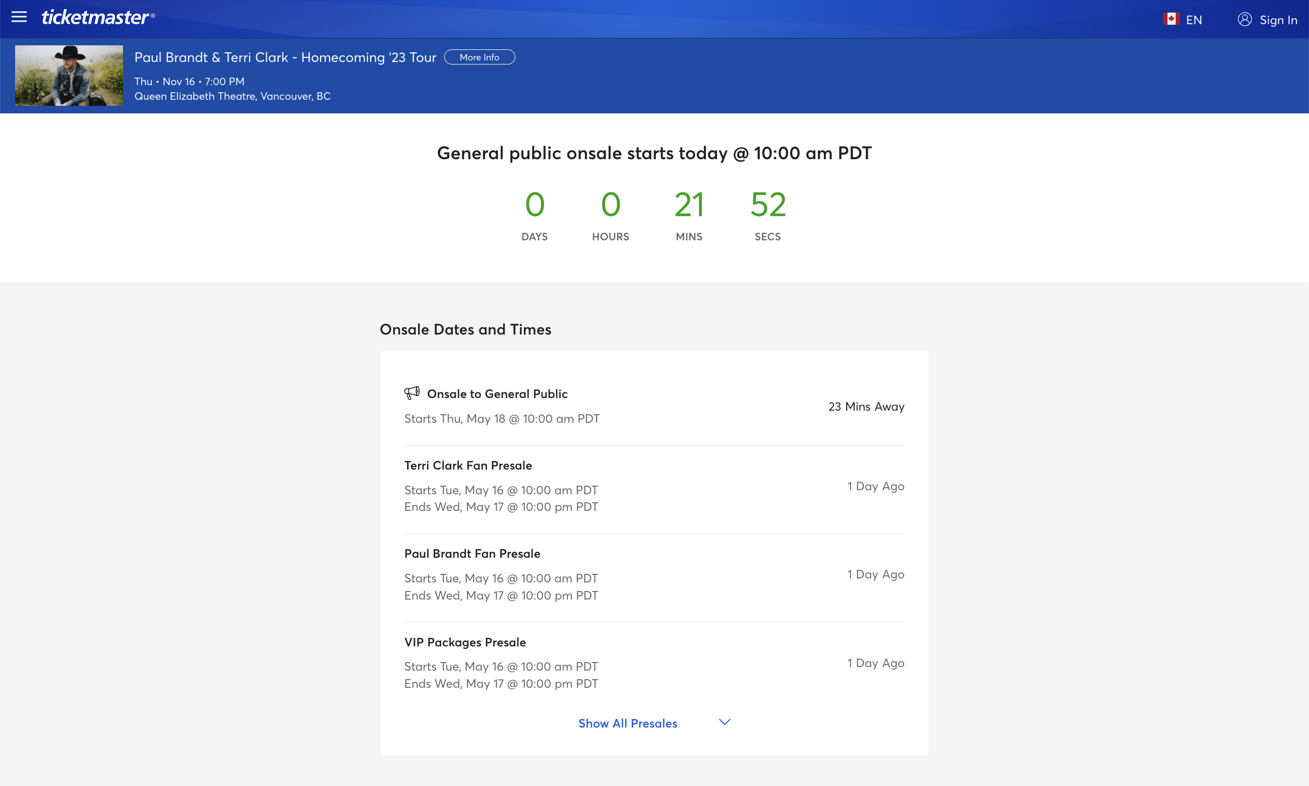 2023 Schedule  Presented by Ticketmaster