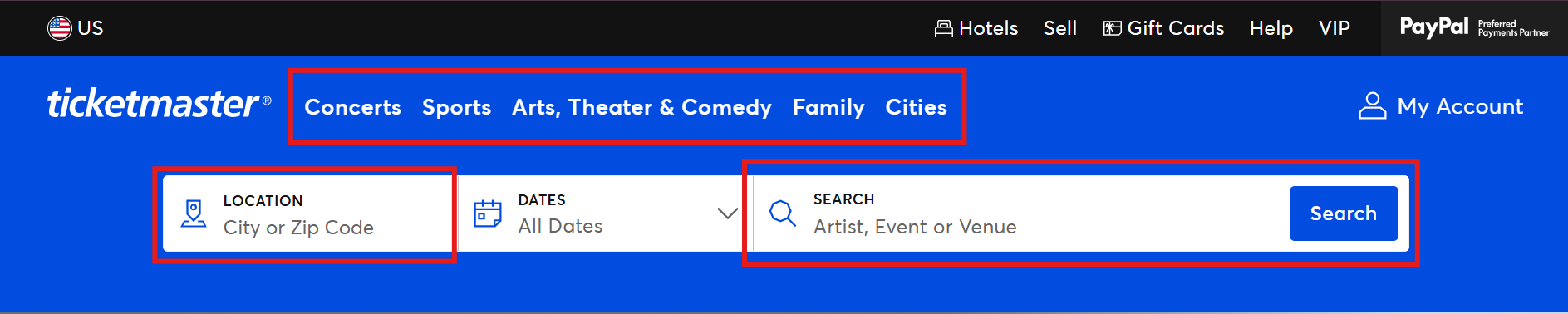 How do I search for an event - desktop view of .com search bar US-EN.png