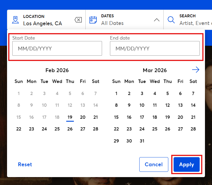 How do I search for an event - desktop view of .com date range filter US-EN.png